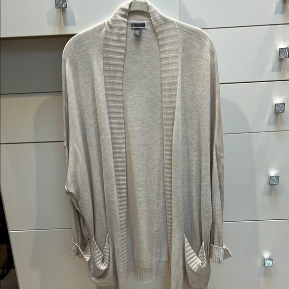 Nordstrom Chelsea 28 Beige Open Front Sweater - Picture 1 of 3